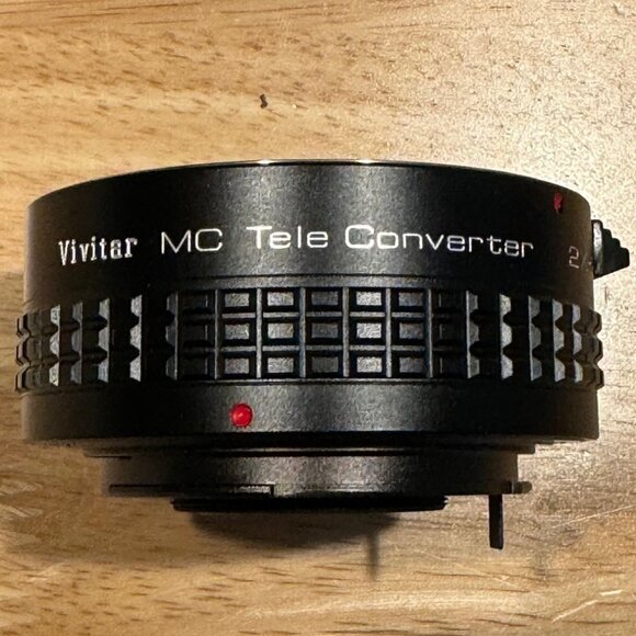 Vintage Vivitar MC Tele Converter Lens 2x-22 Pentax Mount w/ Caps & Case - Picture 4 of 6